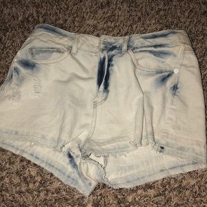 High waisted ripped shorts